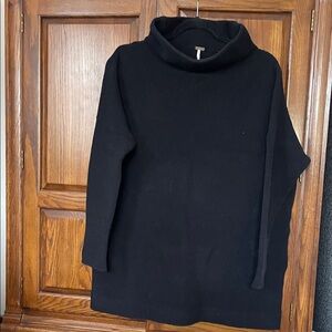 Free People Black Cowl Neck Sweater
